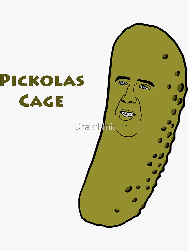 "Pickolas Cage" Sticker by DrakiNoir Redbubble