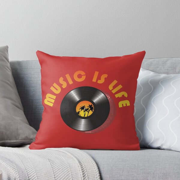 Item preview, Retro style music is life vinyl design designed and sold by ironcliffdesign.