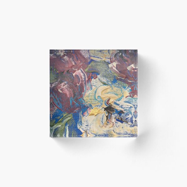 Blue Vase Abstract Details Acrylic Block