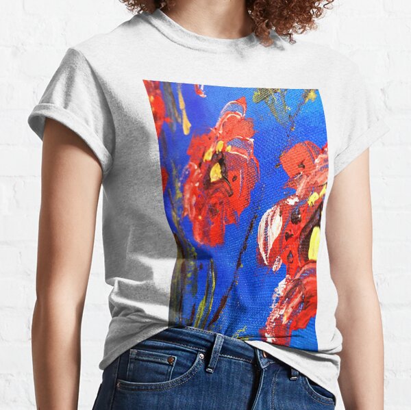 Abstract Floral Poppy Classic T-Shirt