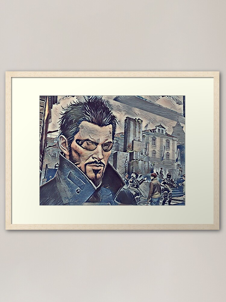 Alternate view of Deus Ex Adam Jensen Game Art Framed Art Print