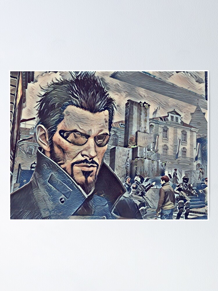 Alternate view of Deus Ex Adam Jensen Game Art Poster