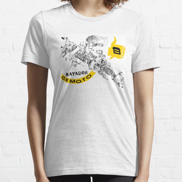 Bultaco Matador Motocicleta Dirtbike despiece motor vista Camiseta esencial