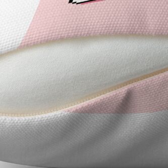 Alternate view of No Touchy - Pixel Speech Bubble - (Pink) Throw Pillow