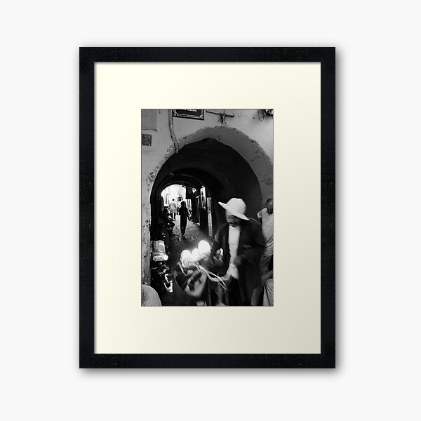 Old city motion Framed Art Print