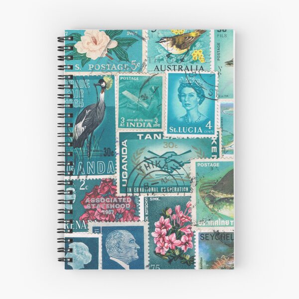 Item preview, Ocean Deep - Postage Stamp Collage designed and sold by tanglecrafts.
