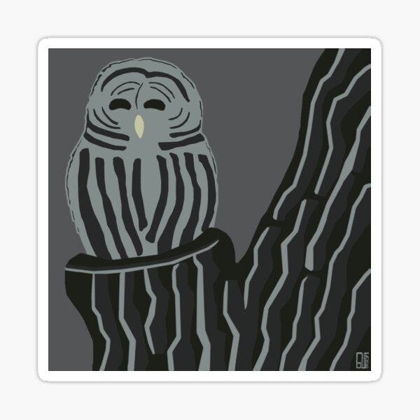 An Illustrated Life List: Barred Owl Sticker