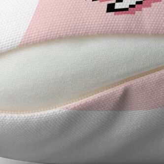 Alternate view of Hey! - Pixel Speech Bubble - (Pink) Throw Pillow
