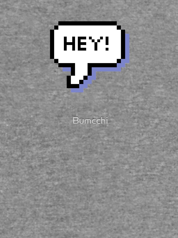 Hey! - Pixel Speech Bubble - (Blue) by Bumcchi