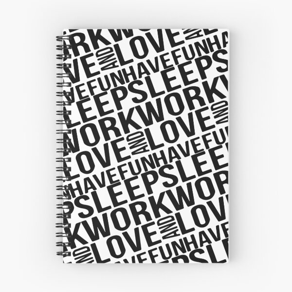 Item preview, Sleep Work Love and Have Fun Typographic Pattern designed and sold by DFLC Prints.