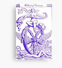 WHEEL OF FORTUNE TAROT CARD DESIGN BY LIZ LOZ Metal Print