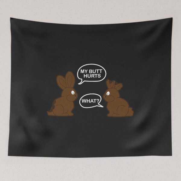 Item preview, My Butt Hurts What Funny Chocolate Happy Easter Bunny T Shirt designed and sold by hadleydesigns.