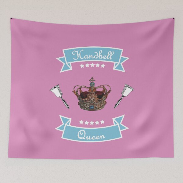 Item preview, Handbell Queen Blue on Pink designed and sold by SubtleSplit.