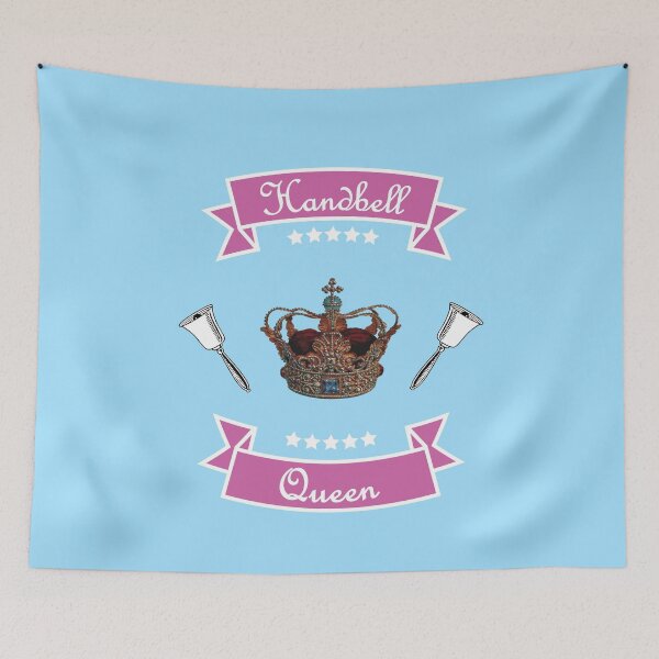 Item preview, Handbell Queen Pink on Blue designed and sold by SubtleSplit.