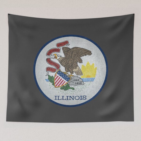 Item preview, Illinois State Flag designed and sold by HawkstoneDesign.