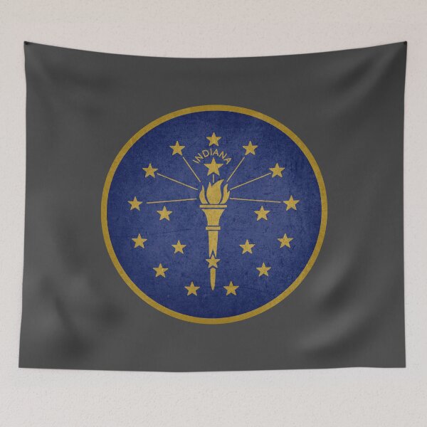 Item preview, Indiana State Flag designed and sold by HawkstoneDesign.