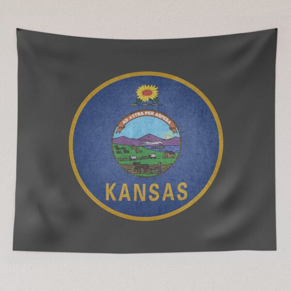 Item preview, Kansas State Flag designed and sold by HawkstoneDesign.
