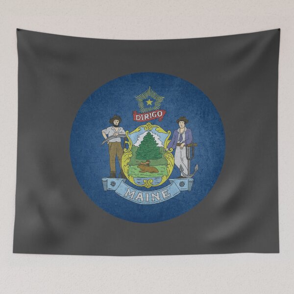 Item preview, Maine State Flag designed and sold by HawkstoneDesign.