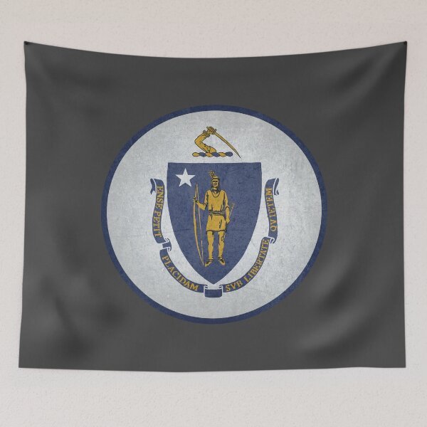 Item preview, Massachusetts State Flag designed and sold by HawkstoneDesign.