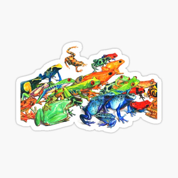 Item preview, Tropical Frog Collage designed and sold by Salmoneggs.