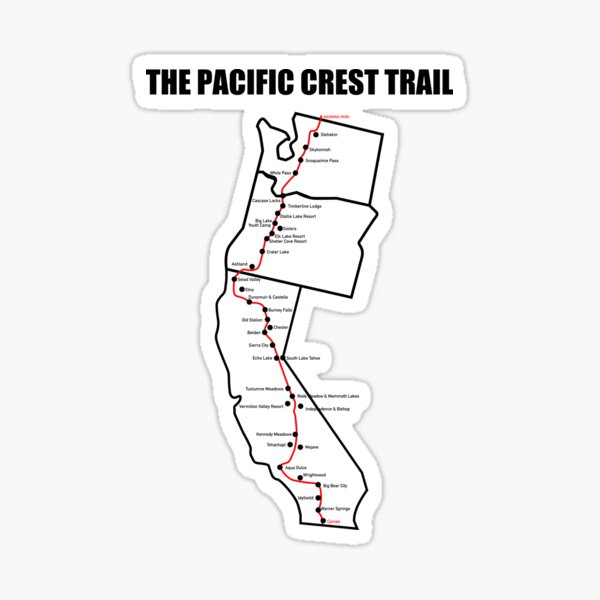 Item preview, Pacific Crest Trail Map designed and sold by BL3Designco.