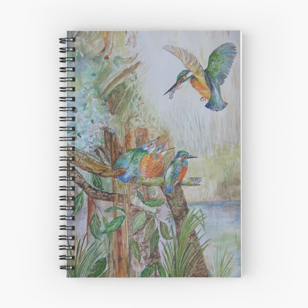 Item preview, KINGFISHER FEEDING HER FLEDGLINGS - sold designed and sold by Marilyn Grimble.