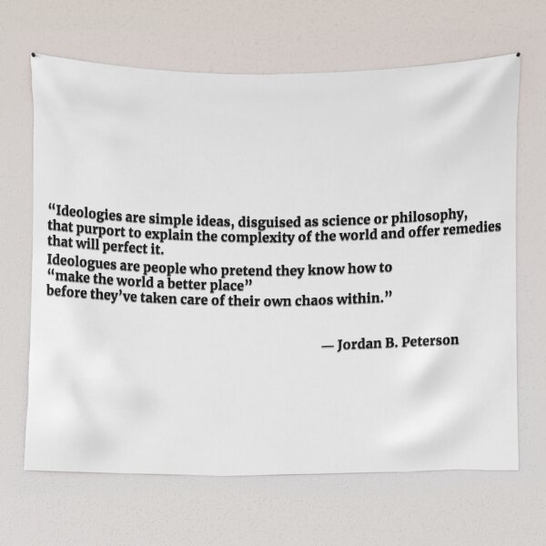 Item preview, Ideology/Ideologues (Black typography version) from Jordan B. Peterson designed and sold by TheQuoteBro.