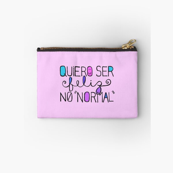 Item preview, I WANT TO BE HAPPY, NOT NORMAL - pink background designed and sold by Magda Montero.