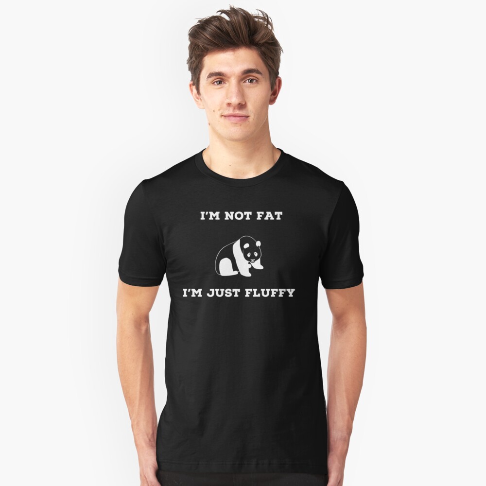 Im Not Fat,Im Fluffy Panda Unisex Boys Girls Print tee Shirt