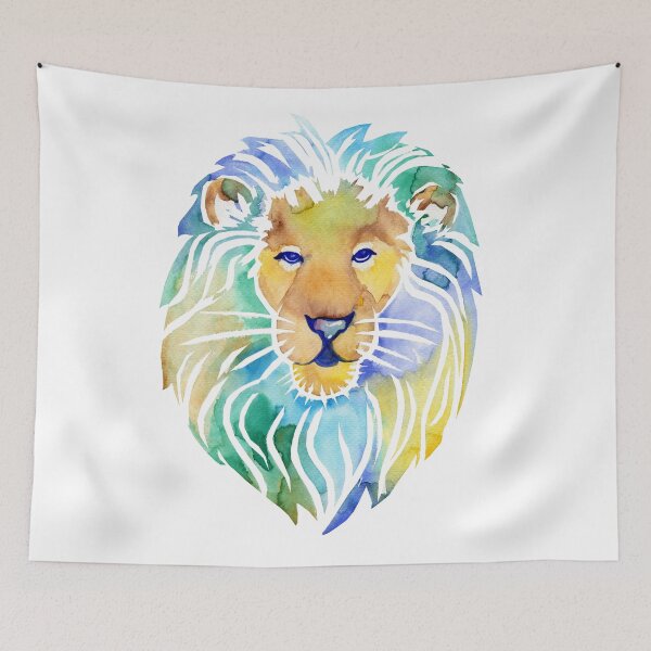 Item preview, Lion Watercolor Painting designed and sold by missmann.