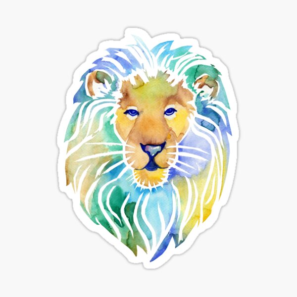 Item preview, Lion Watercolor Painting designed and sold by missmann.