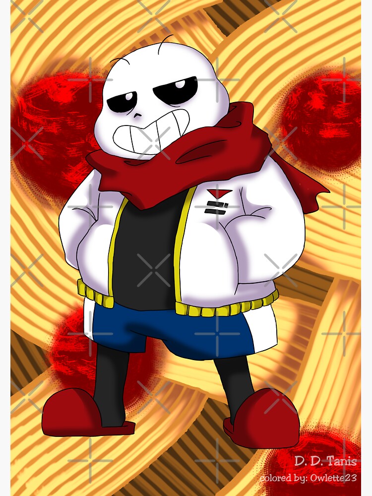 sans in papyrus cosplay Sticker