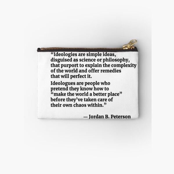 Item preview, Ideologies/Ideologues Square Quote (Black typography version) from Jordan B. Peterson designed and sold by TheQuoteBro.