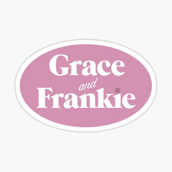 Pink Grace and Frankie Logo Sticker