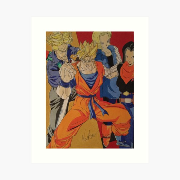 Future Trunks ssj2 and future Gohan cyborg Drago ball super Classic  TShirt216 | Photographic Print