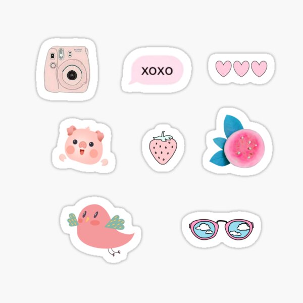Pink Aesthetic Variety Sticker Pack Sticker For Sale By Swaygirls Redbubble