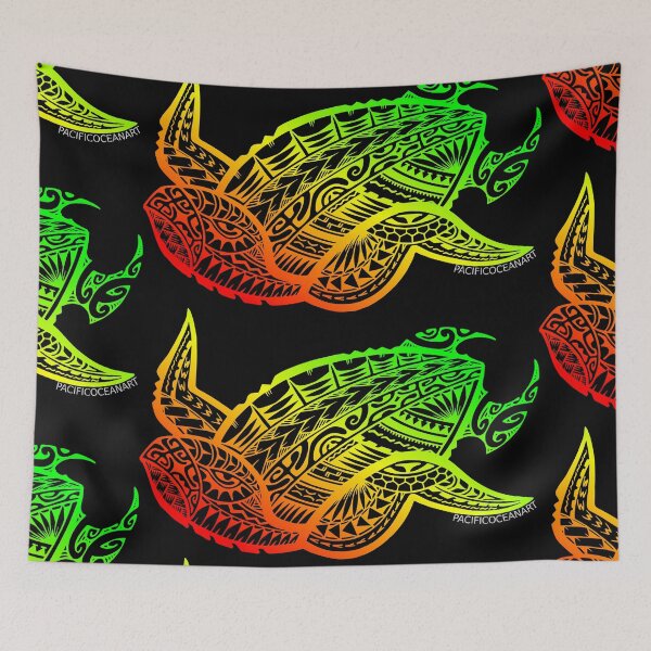 Item preview, RASTA GREEN TURTLE designed and sold by pacificoceanart.