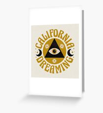 Tarjeta de felicitación sueño californiano