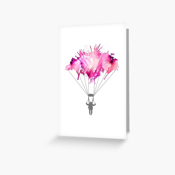 Item preview, Cadeau de parachutisme pour parachutiste - Illustration de parachutiste rose designed and sold by STYLESYNDIKAT.