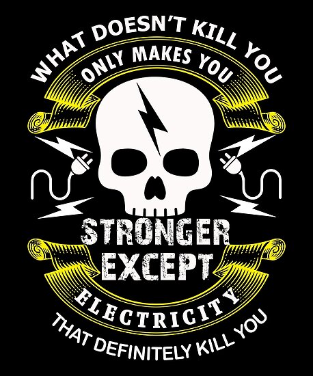 &ldquo;Funny Electrician Electricity Sparky Humor print&rdquo; Poster by kayelex