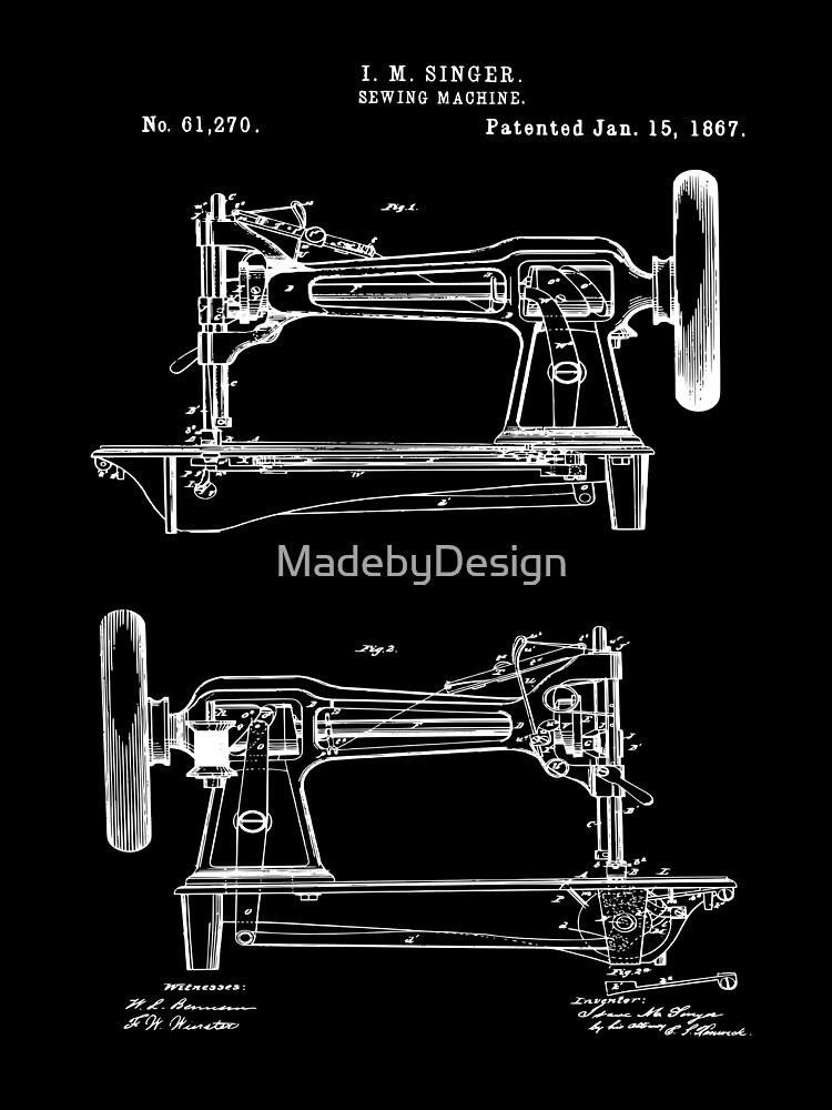 Singer Sewing Machines. /Nvarious Models Of Singer Sewing Machines, Mid  19Th Century. Line Engraving. Poster Print by Granger Collection - Item #  VARGRC0097647 - Posterazzi