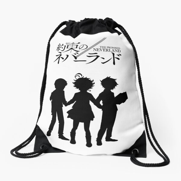 Yakusoku no Neverland - Hauptfiguren (Black Edition) Turnbeutel