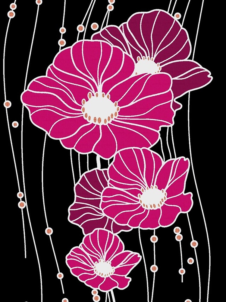 Thumbnail 5 of 5, iPhone Case, Modern Big Raspberry Flowers  designed and sold by Whimsydesigns.
