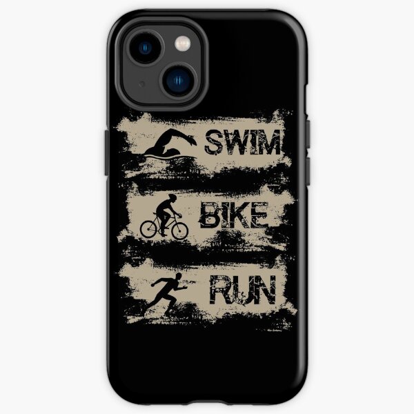 Triathlon - Triathlète de course de vélo de natation Coque antichoc iPhone