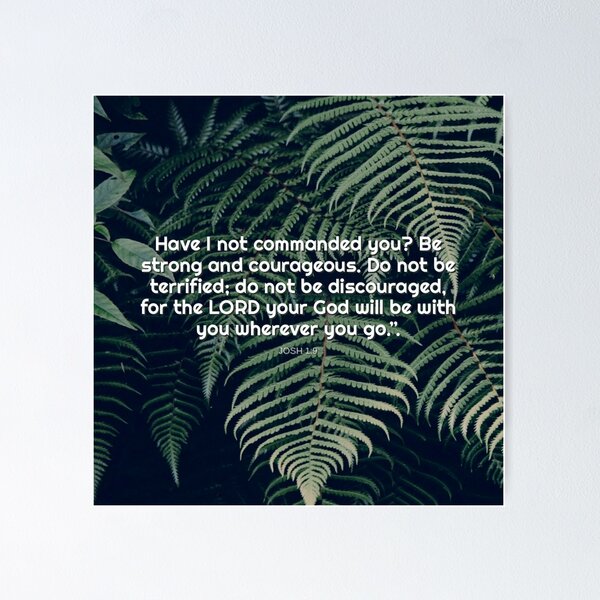 Item preview, Josh 1:9 Bible Quotes designed and sold by quoteology.