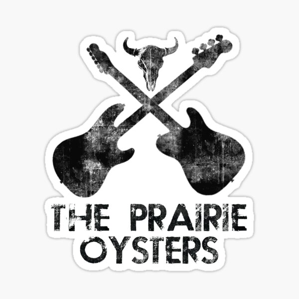THE PRAIRIE OYSTERS BAND LOGO (BLACK FOR LIGHT COLOURS) Sticker