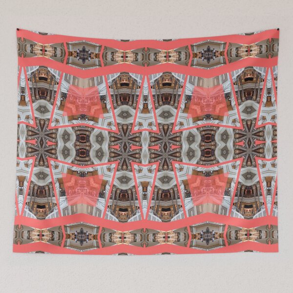 Item preview, Living Coral Pantone Colour of the Year 2019 pattern decoration with neoclassical architecture designed and sold by Reinvention.
