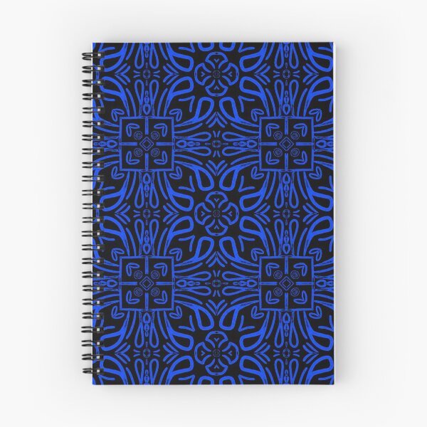 Item preview, Flowers Made of Raindrops Motif - Blue On Black designed and sold by Blenderbeetle.
