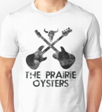 THE PRAIRIE OYSTERS BAND LOGO (BLACK FOR LIGHT COLOURS) Slim Fit T-Shirt