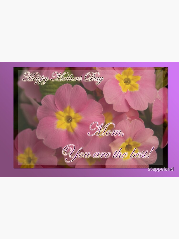 Thumbnail 2 of 2, Greeting Card, You're the best - mothers day card designed and sold by steppeland.